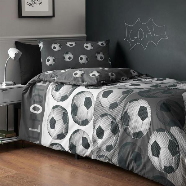 Football Grey Duvet Cover Set