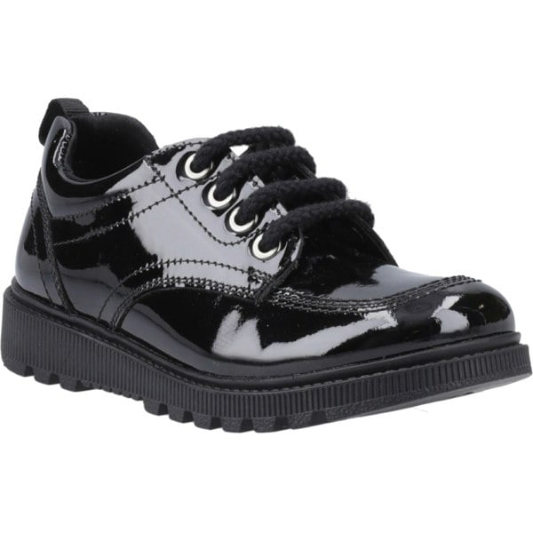 Hush Puppies Keeley Leather Girls's Black Lace-Up Shoes
