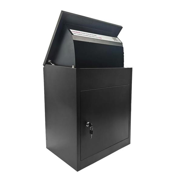 Nicoman Outdoor Metal Parcel Box - Black