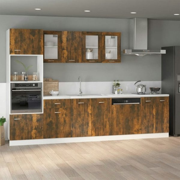 Berkfield Bottom Cabinet Smoked Oak 60x46x81.5 cm Engineered Wood