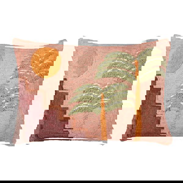 Furn Moloko Embroidered Cushion Cover - Pink Sunset