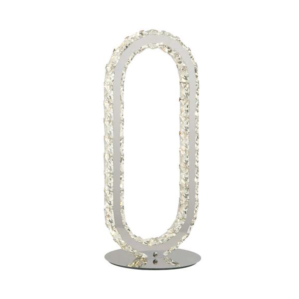 Pagazzi Lighting Mendoza Chrome and Clear Glass LED Table Lamp