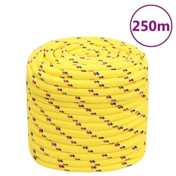 Berkfield Boat Rope Yellow 16 mm 250 m Polypropylene