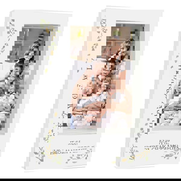 Personalised Memento Company Personalised Fresh Botanical 5x7 Box Photo Frame