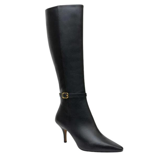 Ted Baker Pipeerr Heeled Leather Knee High Black Boots