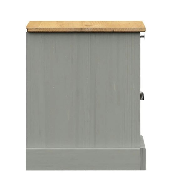 Berkfield Bedside Cabinet VIGO Grey 42x35x40 cm Solid Wood Pine