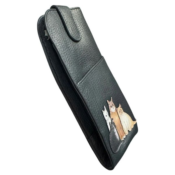 Mala Leather Meowfia Cats Wide Fit Leather Glasses Case