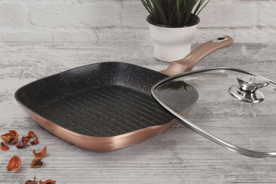 Berlinger Haus Premium BH/1610N 28cm Grill Pan - Rose Gold Elegance