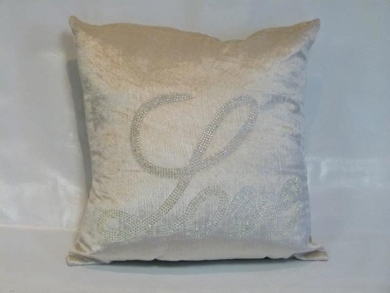 Cushion Cover Sparkle Love 17 X 17" Mink