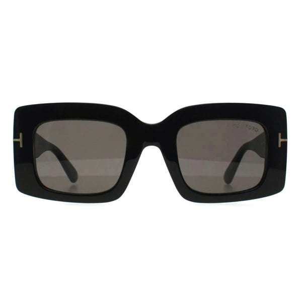 Tom Ford Sunglasses Brigitta FT1188 01A Shiny Black Grey with Light Mirror