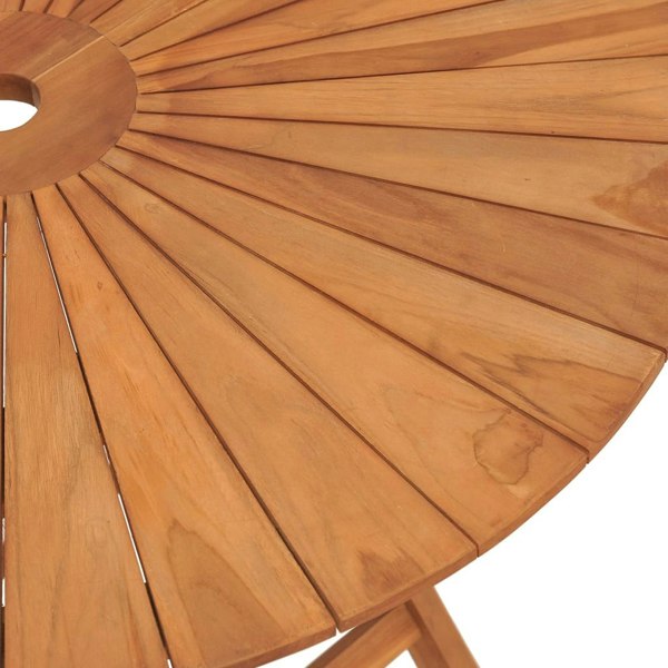 Berkfield Folding Garden Table �_�”�_ 85x75 cm Solid Wood Teak