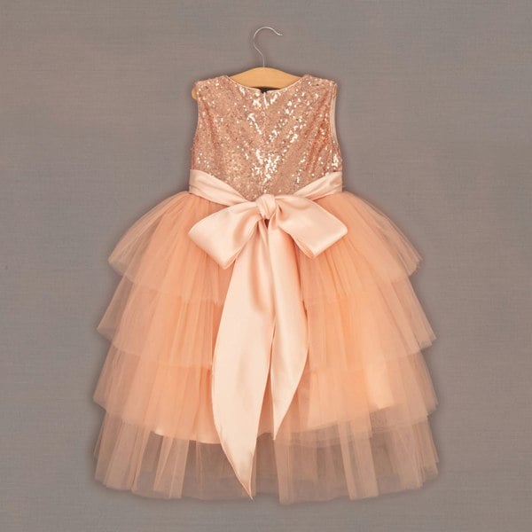 pretty sequin dress with rear bow