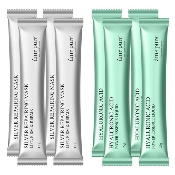 Âme Pure JELLY GLOW RUBBER MASK SILVER - Peel-Off - Hyaluronic Acid Hydrating & Boost Glow Face Masks