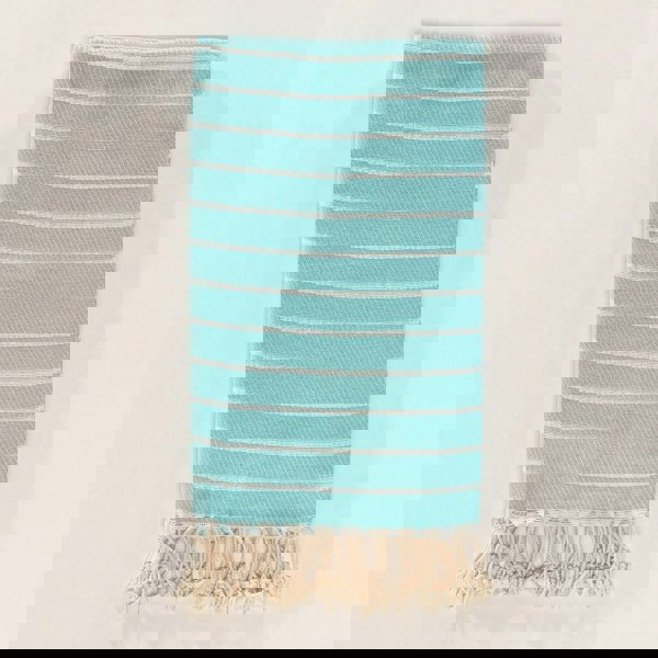 cotton hammam towel, aqua