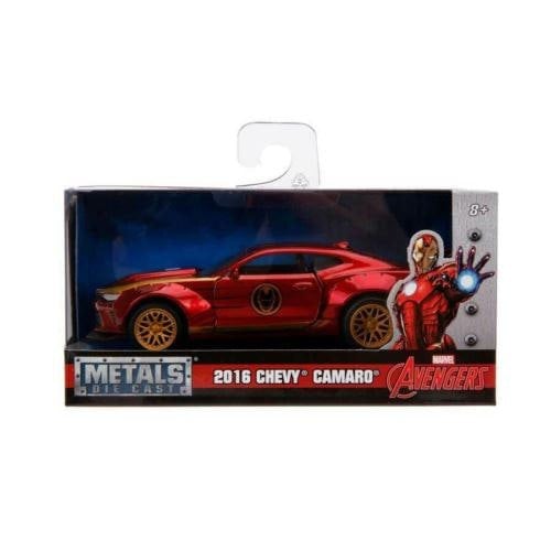 iron man 2016 chevrolet camaro red gold 1:32 jada 30298