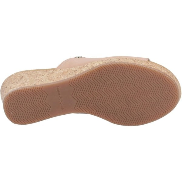 Hush Puppies Willow Leather Women's Cafe Creme Wedges