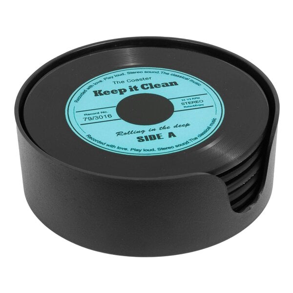Harvey Makin Set of 6 Glass Record Coasters