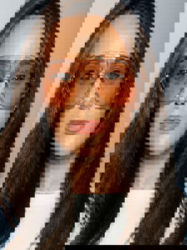 SVNX Wave Mask Sunglasses in Champagne