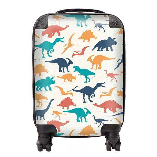 Warren Reed Multicoloured Dinosaurs Suitcase