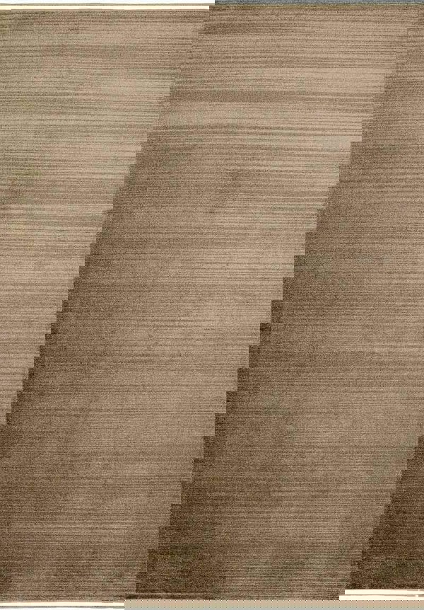 Arlo Textured Rug in soft brown tones with a subtle striped pattern, 10mm pile, made from durable polyester.