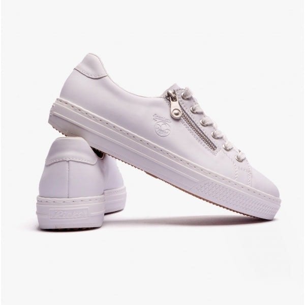 Rieker Summer Slip-On Womens Trainers - White (L59L1-83)
