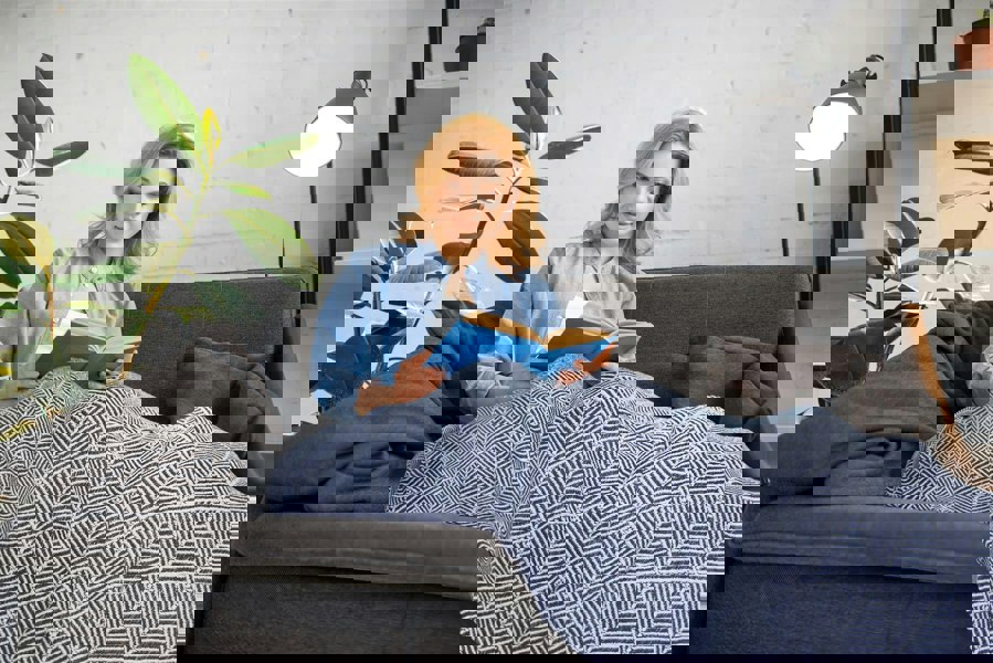 Emma Barclay Zahra Navy Blanket/Throw