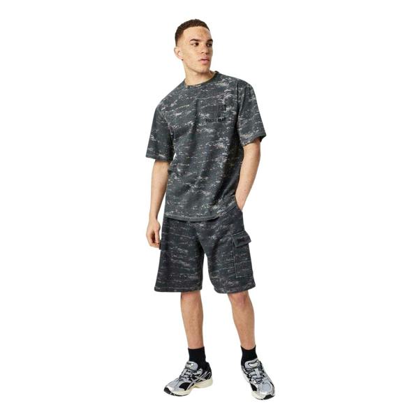 Everlast Mens Boxing Club Camo Cotton Oversized T-Shirt - Grey - 