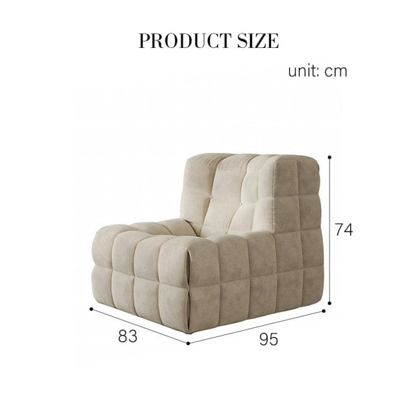 Arneson Single Seater Sofa, Armchair, Corduroy-Weilai Concept