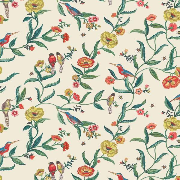 Cath Kidston Birds Wallpaper - Cream - 