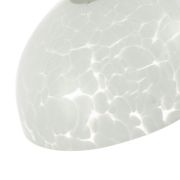 Modern Opal White Snowflake 30cm Domed Glass Pendant Ceiling Shade Image 5