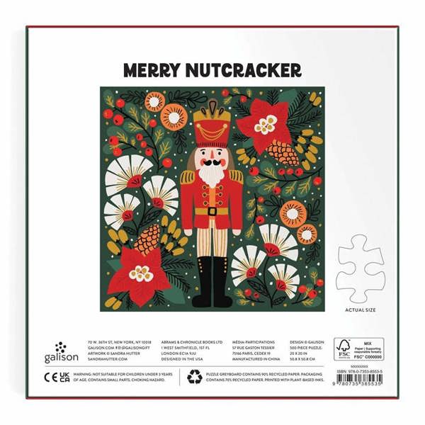 Galison, Merry Nutcracker Jigsaw, Jigsaws & Puzzles, Family, Gift