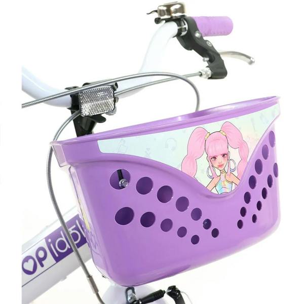 Dino Bikes K-Pop Idol 20in Kids Bike - White/Purple