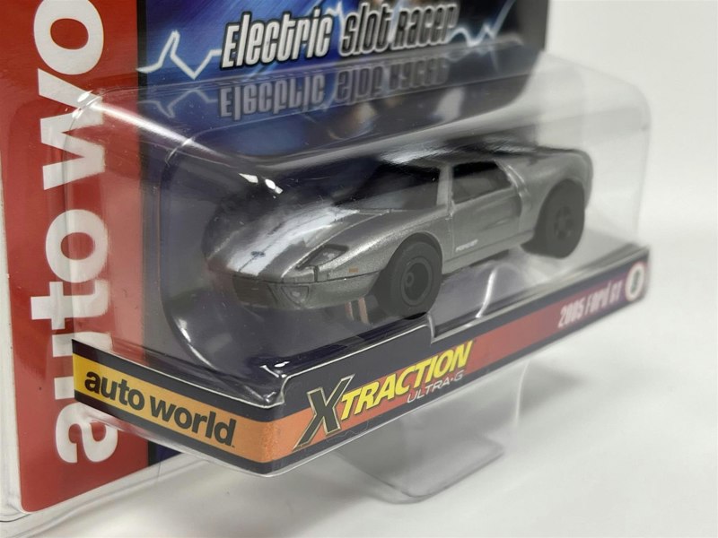 Auto World Slot Cars 2005 Ford GT Grey X Traction Flame Throwers HO Scale SC366-3