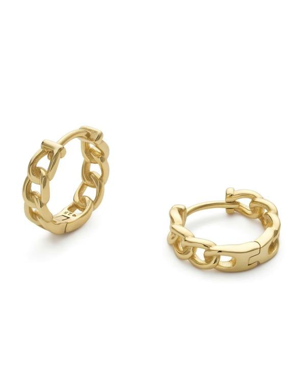 14k Gold Chain Hoops - Earrings - Elk & Bloom