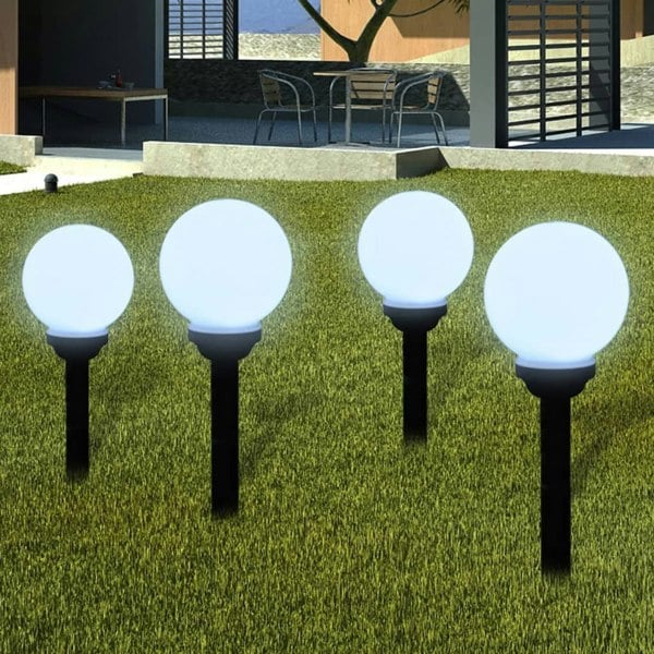 Berkfield Outdoor Pathway Lamps 4 pcs LED 15 cm with Ground Spike