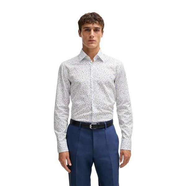 Boss Mens H-Hank Kent Collar Slim Shirt - Light Blue