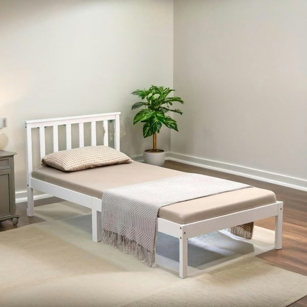 Rafaelo Mobilia Pine Single 3ft Bed Frame White