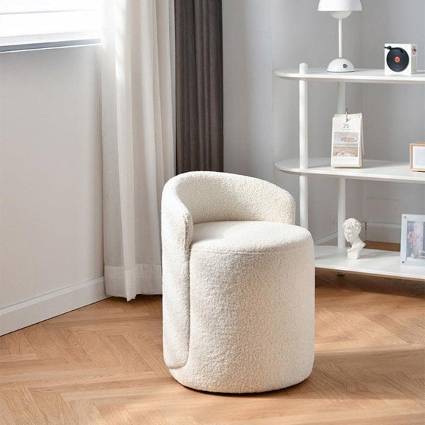 Morgan Ottoman Footstool, Dressing Table Stool, White-Rit Concept-Rit Concept