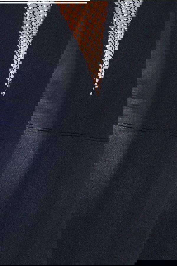 Diamante Fishnet Cowl Back Maxi - Black DR4068