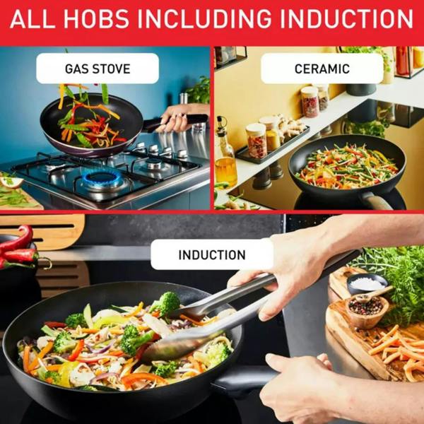 Tefal Titanium Excellence 24cm Non stick Stewpot Black