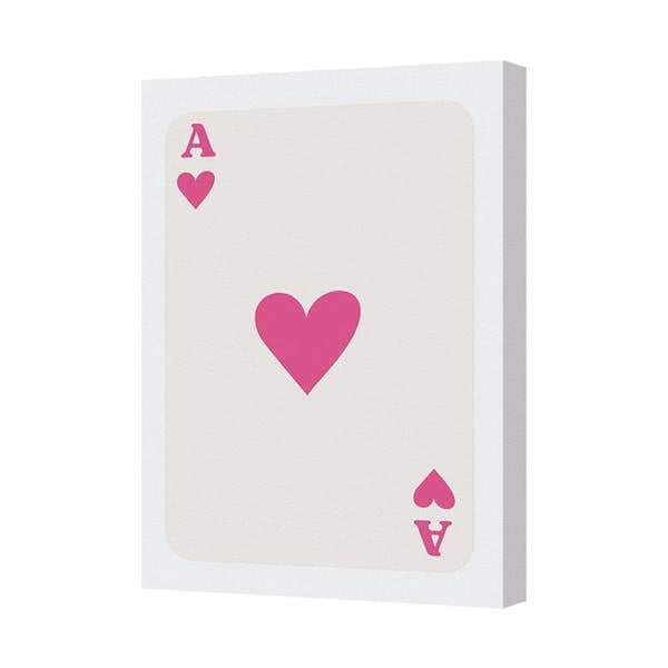 Benjamin Tate Design Contemporary Pink Heart Canvas Wall Art Print Handmade in the UK