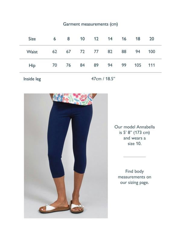 Kite Womens Organic Holt Cropped Leggings Midnight
