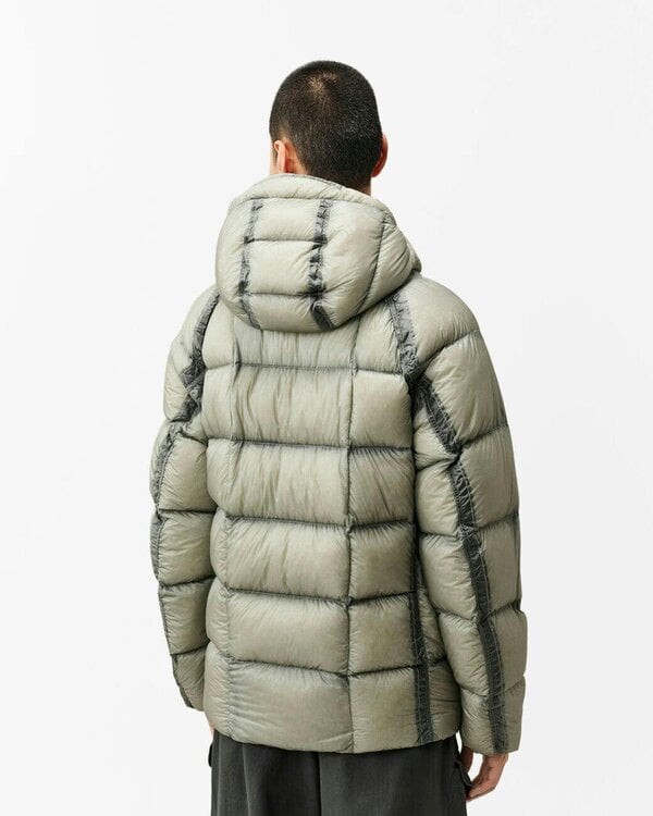 C.P. Company D.D.-Shell Mens Hooded Puffer Jacket - Flint Grey 936