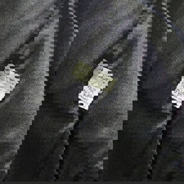 Dries Van Noten quilted oversized scarf shawl charcoal grey pinstriped