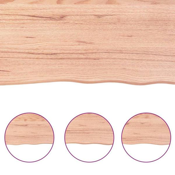 Berkfield Bathroom Countertop Light Brown 60x30x6 cm Treated Solid Wood