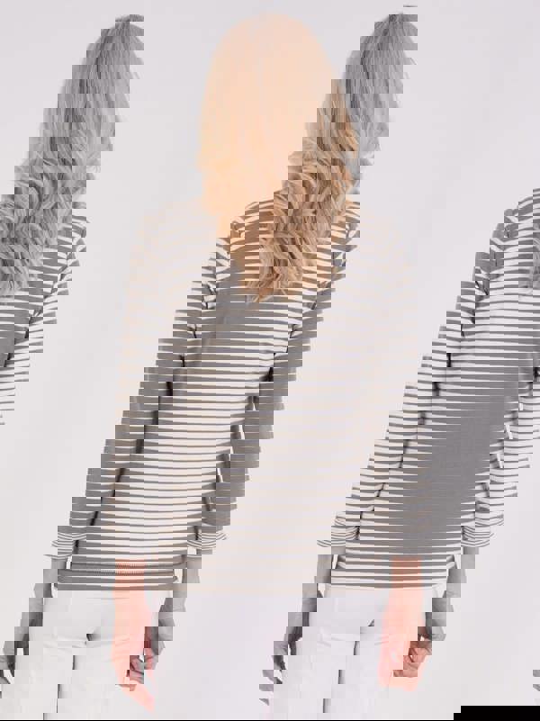 TIGI Stripe And Patch Pocket Top