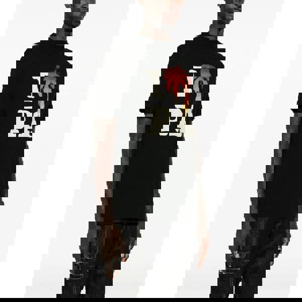 Palm Angels Logo printed I Love PA T-Shirt   in  Black