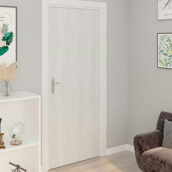 Berkfield Self-adhesive Door Films 4 pcs White Wood 210x90 cm PVC