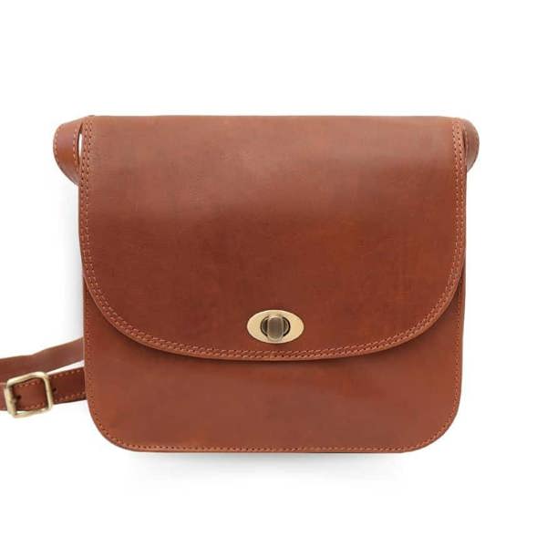 PRIMEHIDE Large Triple-Compartment Leather Handbag - Elena Tuscan