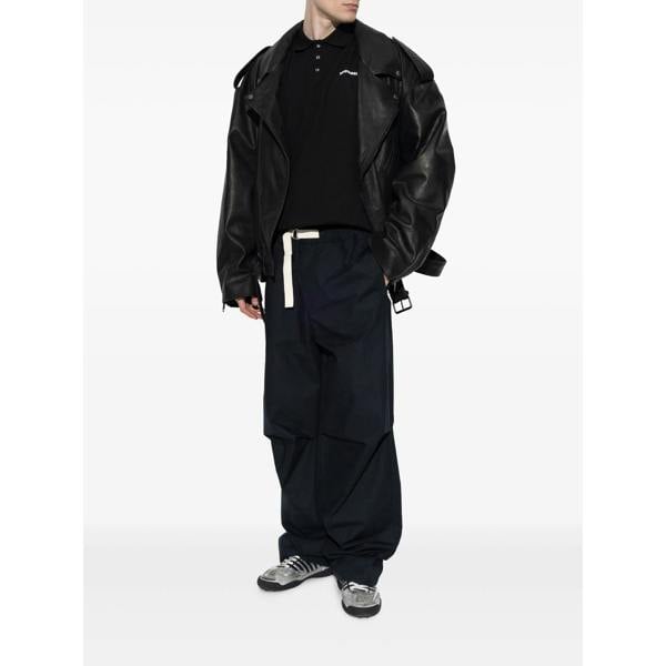 Dsquared Logo Print Piqué Polo Shirt   in  Black